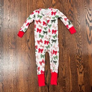 Posh Peanut Convertible Footie Romper - Christabel Bows 12-18 months